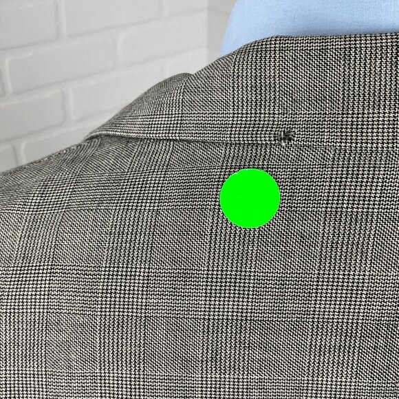 Sterling & Hunt Kuppenheimer Blazer Men‎ 44 Black White Plaid Premier Ed USA VTG - Picture 5 of 16